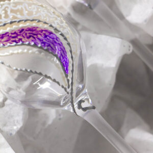 Сватбени чаши "Лилавото перо"