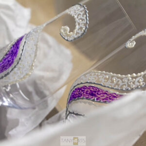 Сватбени чаши "Лилавото перо"