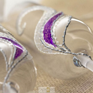 Сватбени чаши "Лилавото перо"